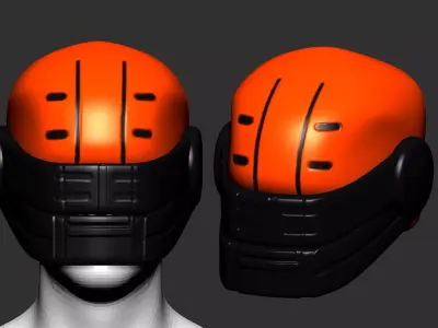 helmet high poly sculpt 3d printable ver 7 3D model 3D model 132