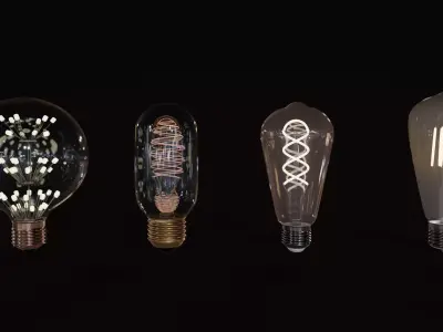 4 Bulbs 3D model