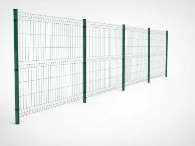 Metal Green Fence 3D model
