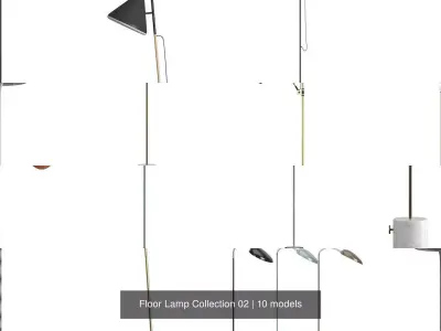 Floor Lamp Collection 02 3D Model Pack