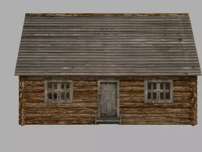 Rough Wood House in the Forest 3D model