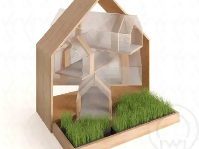 Cat House Low-poly 3D model