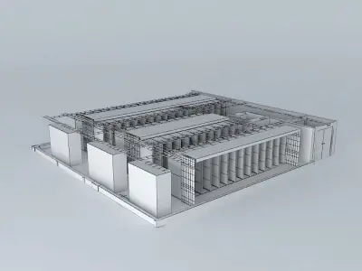 Data Center Room 3D model