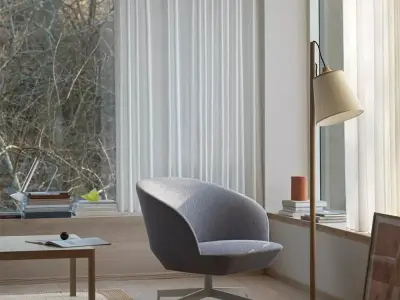 Natural Wood Floor Lamp 3D  Modern Living Room Light 3D model