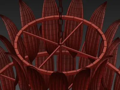 Cascading Chandeliers Noir 3D model