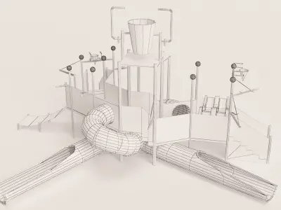 Chidren Slide Water Park 3D model