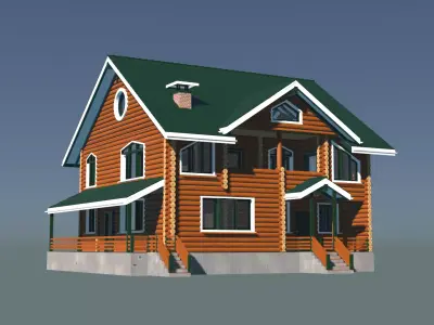 Log House 3D model