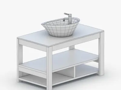 1577 - Sink Low-poly 3D model