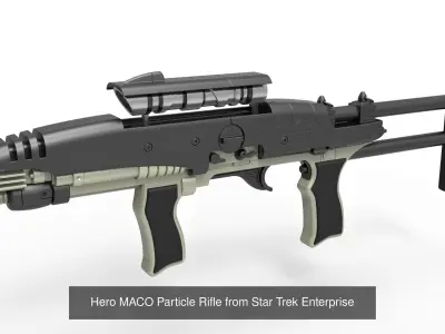 Hero MACO Rifle and Pistol EM-33 from Star Trek Enterprise 3D Model Pack
