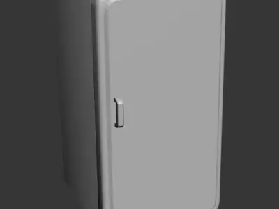 retro fridge Low-poly 3D model