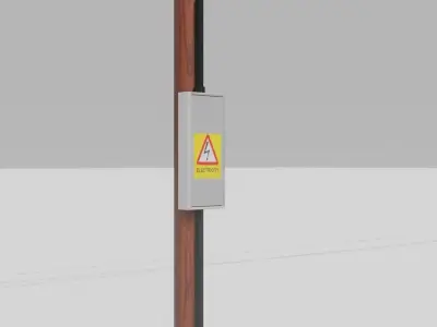 Eletricity Post - Low poly Asset Low-poly 3D model