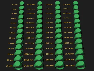 15 mm Signet ring Pack 3D print model