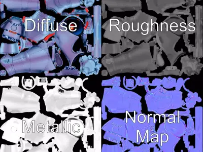 Galactic Astronaut Suit model pack Low-poly 3D model