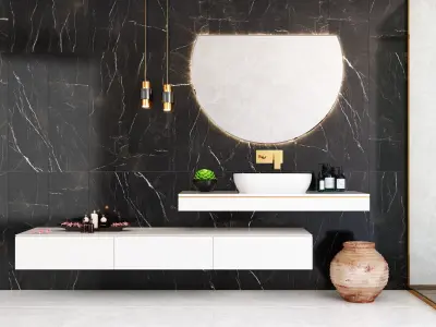 Bathroom Scene with Multi texture- Render Ready 3D model