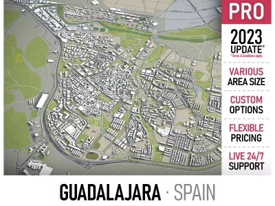 Guadalajara  Low-poly 3D model
