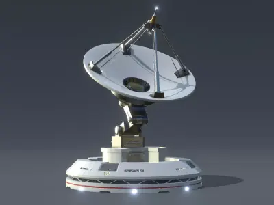 Satellite Dish Low-poly 3D model