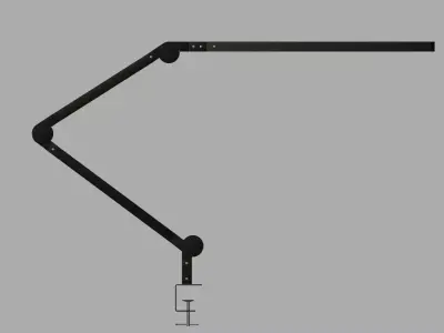 Swing Arm Desk Lamp with Clamp 3D model