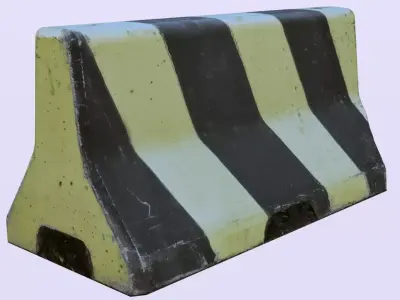 Traffic barrier 3D model