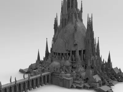 Desert Grand Hyborian Palace structure 3D model