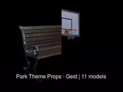 Park Theme Props - Gest 3D Model Pack