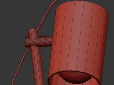 ED005 table lamp with metal base 3D model