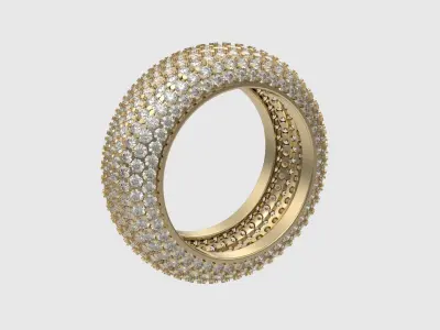 Luxurious Pave Eternity Ring JDBCo 3D print model