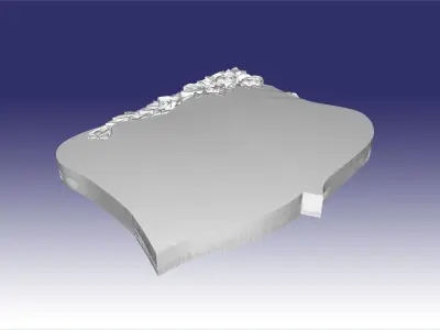 tombstone with roses 68 3D model