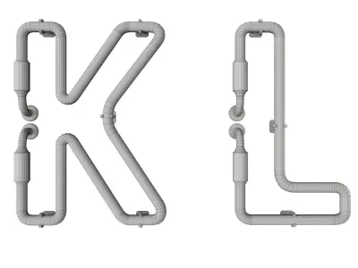 Neon Alphabet 3D model