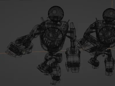 Battle Droids Low-poly 3D model