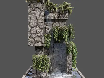 WATERFALL FOUNTAIN CASCADE  NO21 A 3D model