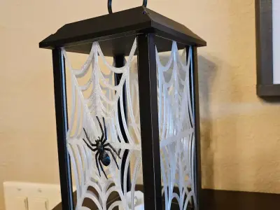Spiderweb Lantern Insert STL 3D print model