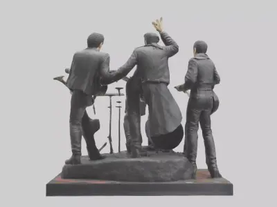 The Clash statue model Low-poly 3D model