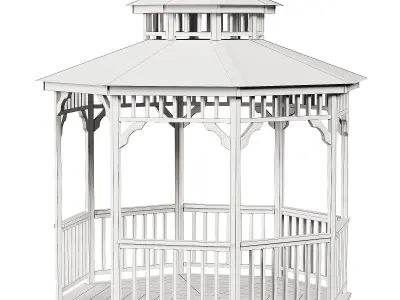 HEARTLAND 10 FT GAZEBO W FLOOR 3D model