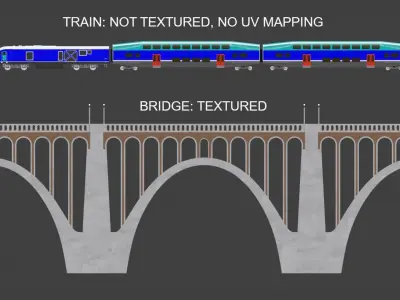BiLevel train station and viaduct 3D Model Pack