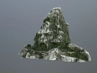 rock gate Low-poly 3D model