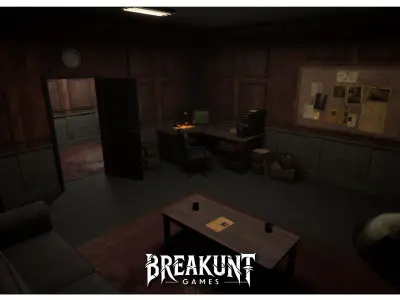 Paranormal Investigators Office Modular - Unreal Engine Low-poly 3D model