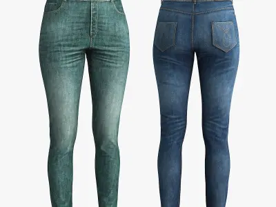 Jeans Male Female 3D Model Pack