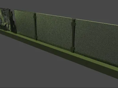 chain-link fences 3D model