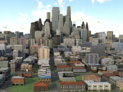 City 111 Low-poly 3D model