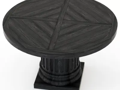 Restoration Hardware Architectural Column Salvaged Wood Table 3D model