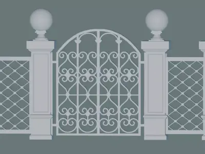 Medieval Castle Gate 3D print model