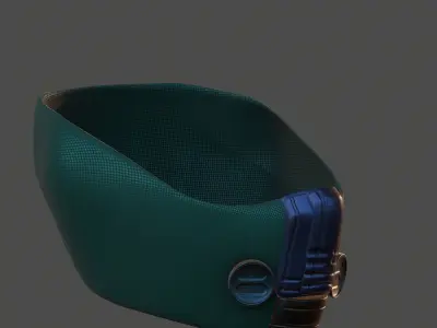 Gas mask helmet 3d model scifi Low-poly  Low-poly 3D model 308