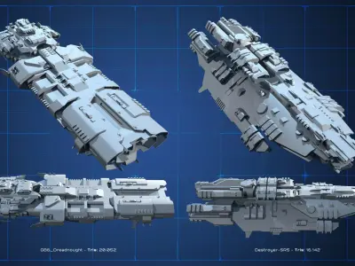 LOW - SPACE Vol04 Low-poly 3D model