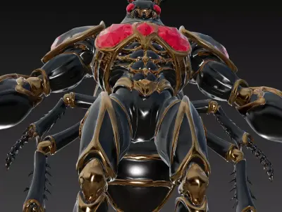 Insect Carapace Demon 3D model 3D model