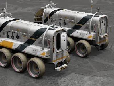 Moon or Mars rover 3D model