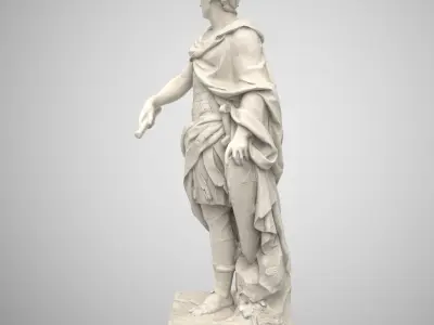  Julius Caesar Marble 3D Model 