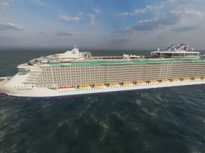 Oasis of the Seas with full interior 3D model