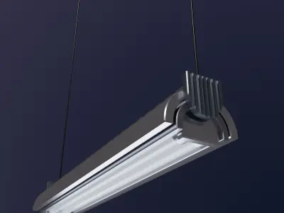 Fluorescent ceiling light 3D model