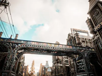 TRAIN BRIDGE MODULAR ART DECO STEAMPUNK Low-poly 3D model