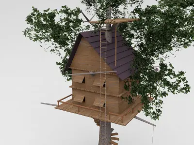 treehouse tree house 3D model